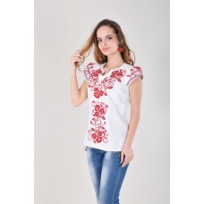Embroidered blouse "Arabesque" red